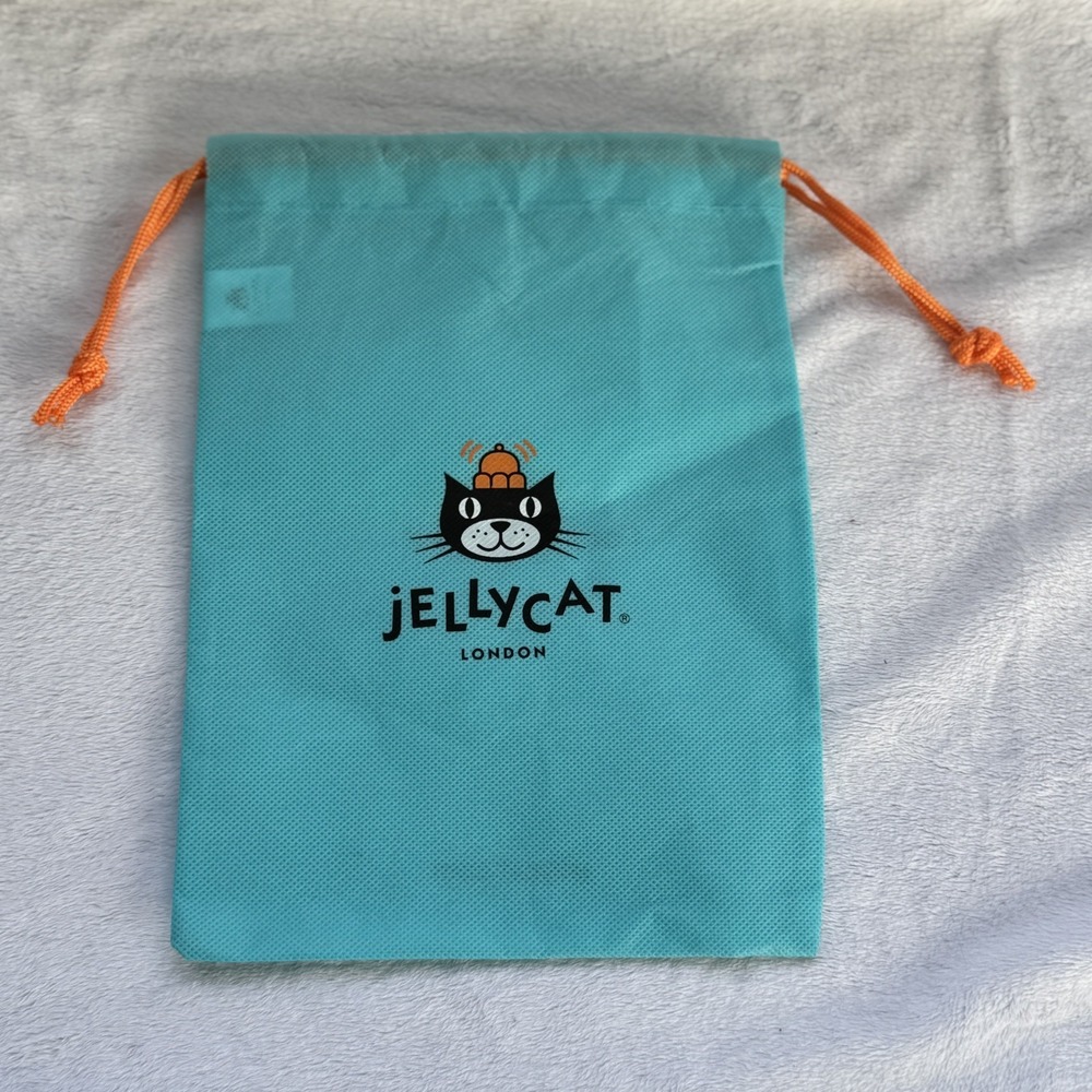 Jellycat London Small (7.5" x 10.5") Official Teal & Orange Drawstring Dust Bag